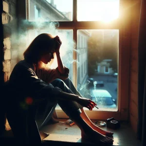 تصویری از زنی دچار افسردگی و اضطراب