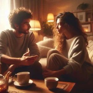 تصویری از یک زوج در کنار هم
